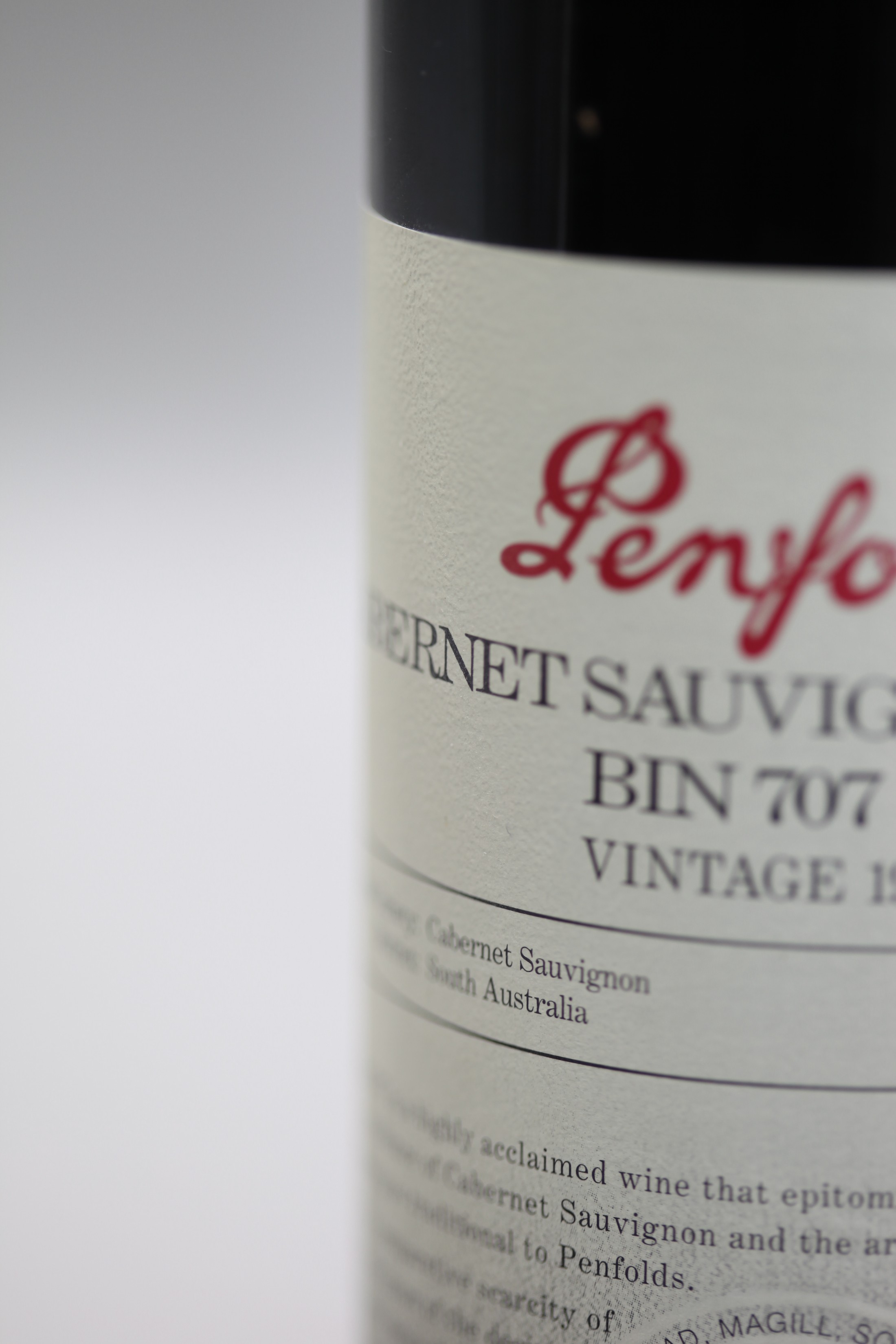 Penfolds Cabernet Sauvignon 'Bin 707' 1998 | Amsterdam Vintage Wine